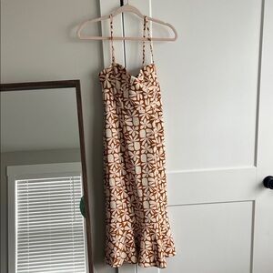Hutch Orange and Cream Patterned Dress (Anthropologie)